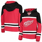 Detroit Red Wings Red Men's Customized All Stitched Hooded Sweatshirt,baseball caps,new era cap wholesale,wholesale hats